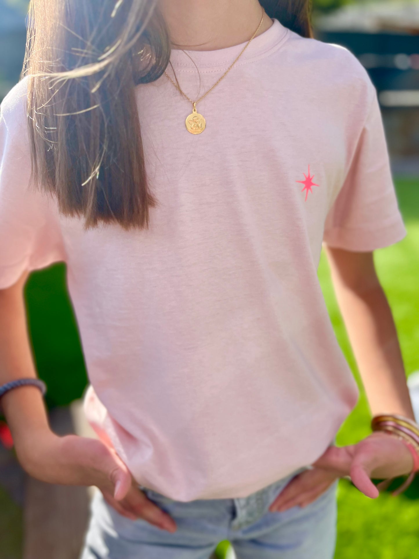 Camiseta Bloop Rosa Pastel y Fucsia ⚡