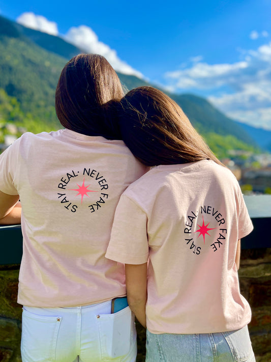 Camiseta Bloop Rosa Pastel y Fucsia ⚡